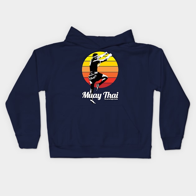 Muay Thai Boran Kickboxing Born to Fight Kids Hoodie by KewaleeTee